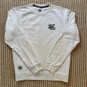 Lacoste Roland Garros White Tennis Sweatshirt
